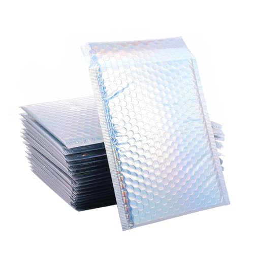 FONDOTIN 25 Stück Teiliges Express Versandtaschen Leichte Wasserfeste Aufbewahrungstaschen mit Stoßdämpfender Luftpolsterfolie für Schutz und Sicheren Transport von Kosmetik und Kleidung von FONDOTIN