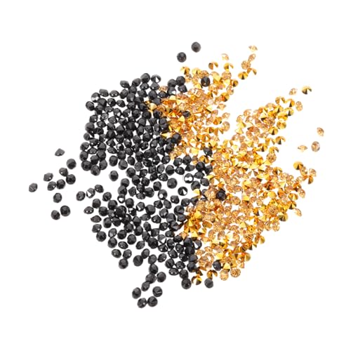 FONDOTIN 2Er-Pack Diamanten Gold Schwarz Spitzen Bodenschliff Streudeko für Hochzeits und Weihnachtsdeko Bastelsteine als Funkelnde Tisch und Vasenfüllung FONDOTIN 2Er-Pack Diamanten Gold Schwarz Spitzen Bodenschliff Streudeko für Hochzeits und Weihnachtsdeko Bastelsteine als Funkelnde Tisch und Vasenfüllung von FONDOTIN