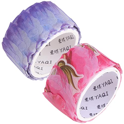 FONDOTIN 2Rollen Blütenblatt Washi Tape Selbstklebende Dekorative Klebebänder für Scrapbooking DIY Projekte Geschenkverpackungen und Bastelideen Peonies Clematis FONDOTIN 2Rollen Blütenblatt Washi Tape Selbstklebende Dekorative Klebebänder für Scrapbooking DIY Projekte Geschenkverpackungen und Bastelideen Peonies Clematis von FONDOTIN