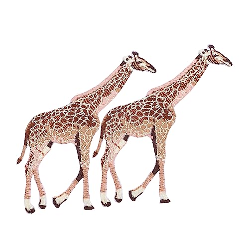 FONDOTIN 2Stücke Giraffe Stickerei Aufnäher Tierapplikationen zum Aufbügeln für Kleidung Stoffzubehör für Dekoration FONDOTIN 2Stücke Giraffe Stickerei Aufnäher Tierapplikationen zum Aufbügeln für Kleidung Stoffzubehör für Dekoration von FONDOTIN