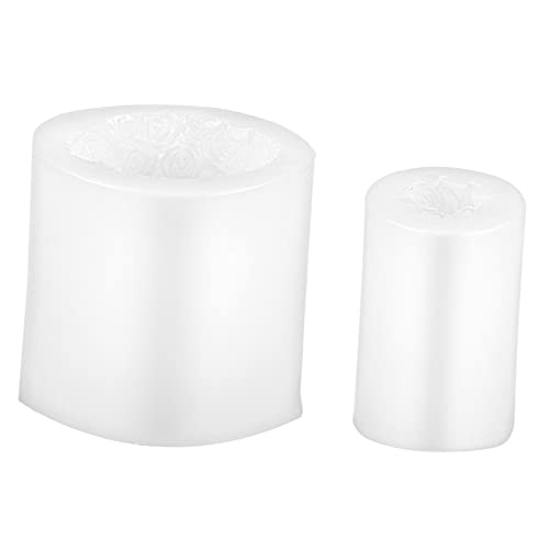 FONDOTIN 2Stücke Rosen Kerzenform Silikonformen für DIY Hochzeitsdekorationen für Duftkerzen Seifen und Fondant Kreative Rosen Gießform von FONDOTIN