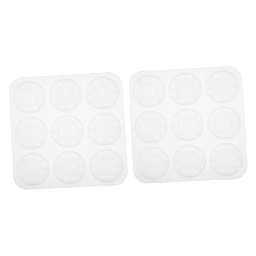 FONDOTIN 2Stücke Silikonformen für Epoxidharz Vielseitige Gießform für DIY Handwerksprojekte für Spielchips und Figuren Langlebig Wiederverwendbar und Leicht zu Reinigen von FONDOTIN