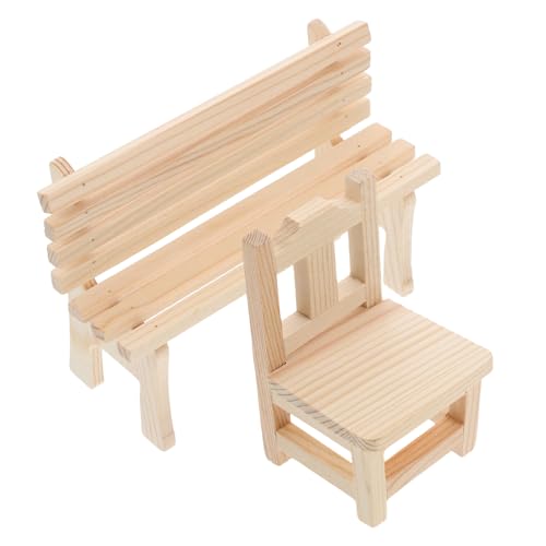FONDOTIN 2pcs Miniature Dollhouse Möbel Mini Park Bank Bench Miniatur Park Street Sitze Miniatur Holzstuhl Miniaturgartenbank FONDOTIN 2pcs Miniature Dollhouse Möbel Mini Park Bank Bench Miniatur Park Street Sitze Miniatur Holzstuhl Miniaturgartenbank von FONDOTIN