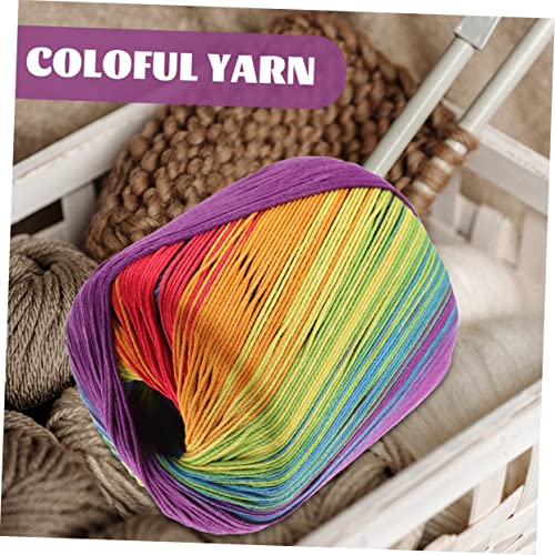 FONDOTIN 3 Rollen Farbverlauf Baumwollgarn Weiches Strickgarn für DIY Pullover Schal Hut Hautfreundlich Reißfest Vielseitig für Handstricken und Häkeln Leichte Praktische Garnrolle von FONDOTIN