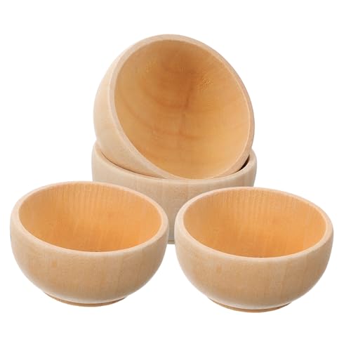 FONDOTIN 3 Sätze Diy Holzschalen Set Unfertige Schalen Für Kreative Für Mikrolandschaften Und Dekoration Fördert Die Fantasie Und Kreativität 4 Stück * 3 von FONDOTIN
