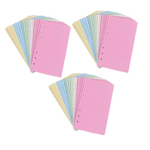 FONDOTIN 3 Sätze Nachfüllpapier Farbige Liniertes Loose leaf Papier Glatte Oberfläche Langlebig Passend für Standard Ringbücher für Schule Büro Notizen und Journaling FONDOTIN 3 Sätze Nachfüllpapier Farbige Liniertes Loose leaf Papier Glatte Oberfläche Langlebig Passend für Standard Ringbücher für Schule Büro Notizen und Journaling von FONDOTIN
