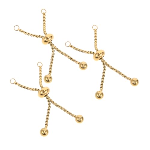 FONDOTIN 3 Stück Armband drücken und ziehen Schmuck aus rostfreiem Stahlzubehör Silberketten für die Schmuckherstellung Armbänder für die Schmuckherstellung Rostfreier Stahl Golden FONDOTIN 3 Stück Armband drücken und ziehen Schmuck aus rostfreiem Stahlzubehör Silberketten für die Schmuckherstellung Armbänder für die Schmuckherstellung Rostfreier Stahl Golden von FONDOTIN