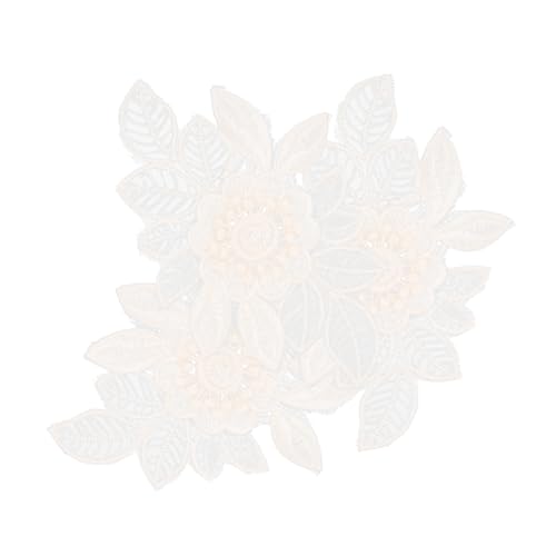 FONDOTIN 3 Stück Blumen Spitze Applikationen DIY Stickerei Patches zur Dekoration von Kleidung Taschen und Accessoires Sichere und Langlebige Materialien für Einfache Anwendung von FONDOTIN