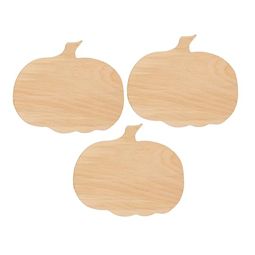 FONDOTIN 3 Stück Teiliges Holz Kürbisform zum Bemalen Robuste Holzplatte Halloween und Herbst DIY Dekoration Kreative Bastelidee für Weihnachten Geburtstag Erntedankfest und Feierlichkeiten von FONDOTIN