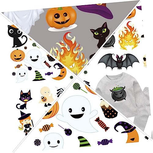 FONDOTIN 3 Stück Teiliges Set Halloween Bügelaufnäher für Kleidung Wärmeübertragungs Patches und Langlebig DIY für Erwachsene Halloween Dekoration von FONDOTIN