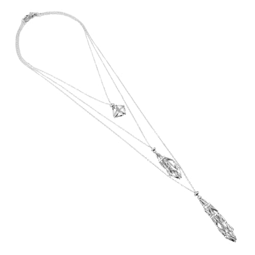 FONDOTIN 3 Stück Teiliges Set Halsketten mit Verstellbarer Leerer Kristallkäfig Anhänger zum Schmuckbasteln Verstellbare Steinhalter Netzkette für Diy Schmuck und Kreative Accessoires FONDOTIN 3 Stück Teiliges Set Halsketten mit Verstellbarer Leerer Kristallkäfig Anhänger zum Schmuckbasteln Verstellbare Steinhalter Netzkette für Diy Schmuck und Kreative Accessoires von FONDOTIN