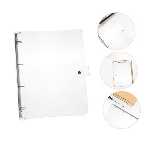 FONDOTIN 3 Stück Teiliges Transparentes Ringbuch Ordner Klarer Dokumentenorganizer mit Lochung Vielseitiger Verstellbarer Organizer für Büro und Schule Langlebige Kunststoffmappe von FONDOTIN