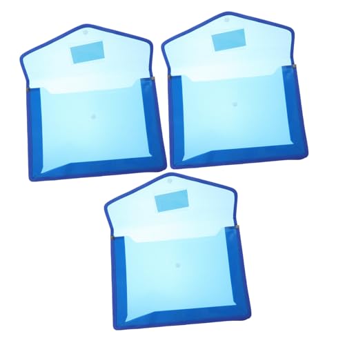 FONDOTIN 3 Stück Wasserdichte Dokumententaschen mit Druckknopfverschluss Transparente Leichte und Portable Aktenordner für Schule Büro und Reisen Praktischer Organizer für Quittungen und von FONDOTIN