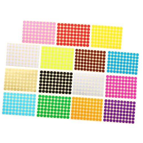 FONDOTIN 30 Blatt Bunte Selbstklebende Rundetiketten Farbpunkte Aufkleber Klassifikation Sticker für Büro Schule Dekoration Jungen Mädchen FONDOTIN 30 Blatt Bunte Selbstklebende Rundetiketten Farbpunkte Aufkleber Klassifikation Sticker für Büro Schule Dekoration Jungen Mädchen von FONDOTIN