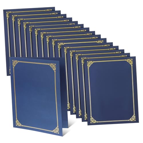FONDOTIN 30 Stück Elegante Zertifikathüllen mit Goldfolie Rahmen Einzeln Einsetzbar für Urkunden Diplome Auszeichnungen für Schule Business und Feierlichkeiten FONDOTIN 30 Stück Elegante Zertifikathüllen mit Goldfolie Rahmen Einzeln Einsetzbar für Urkunden Diplome Auszeichnungen für Schule Business und Feierlichkeiten von FONDOTIN