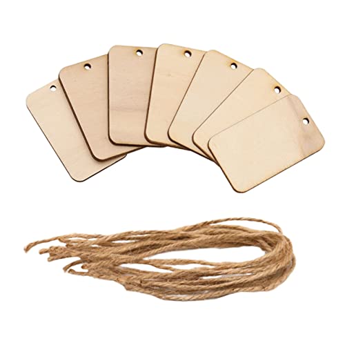 FONDOTIN 30 Stück Holz Hängedekoration Teiliges Set Rechteckige Holzornamente mit Juteschnur für Hochzeiten Partys und Kreative DIY Projekte zur Hausdekoration FONDOTIN 30 Stück Holz Hängedekoration Teiliges Set Rechteckige Holzornamente mit Juteschnur für Hochzeiten Partys und Kreative DIY Projekte zur Hausdekoration von FONDOTIN
