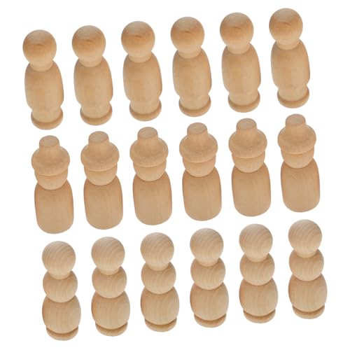 FONDOTIN 30 Stück Teiliges DIY Holzfiguren zum Bemalen Unvollendete Holzrohlinge Leichte Holzpuppen für Kreative Bastelprojekte und Hausdekorationen für Erwachsene FONDOTIN 30 Stück Teiliges DIY Holzfiguren zum Bemalen Unvollendete Holzrohlinge Leichte Holzpuppen für Kreative Bastelprojekte und Hausdekorationen für Erwachsene von FONDOTIN