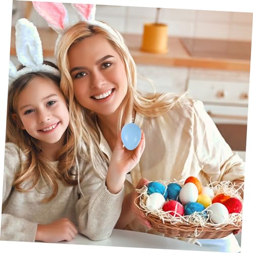 FONDOTIN 30 Stück Teiliges Holzperlen Bunte DIY Bastelperlen für Osterdeko und Geschenke Vielseitige Holzanhänger für Rustikale Wohnaccessoires und Festliche Raumgestaltung von FONDOTIN