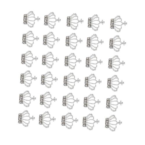 FONDOTIN 30 Stück Teiliges Nail Art Krone Design aus Langlebiger Legierung Elegante Manicure Charms für Nageldekoration Geeignet für Profi Nagelstudio und Persönliche Anwendung Festliche von FONDOTIN