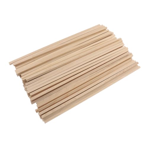FONDOTIN 30 Stück Teiliges Quadratische Holzstäbe Lang Stabile DIY Bastelmaterialien für Modellbau Handwerk Naturbelassene Holzleisten Sicher und Langlebig von FONDOTIN