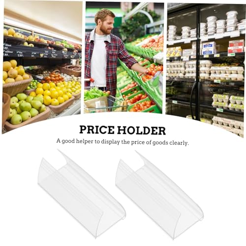 FONDOTIN 30 Stück Teiliges Transparentes Preisschild labelhalter aus Stabilem PVC für Supermarktregale Vielseitig Einsetzbar zur Regalbeschriftung und Preiskennzeichnung im Einzelhandel von FONDOTIN