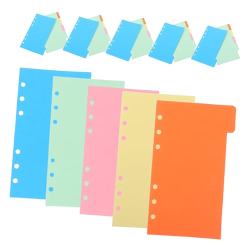 FONDOTIN 30 Teiliges Buntes Index Trennblatt Praktische Lose Ersatzpapiere für Ringordner Farbige Papier Registerkarten zum Organisieren von Notizbüchern und Planern Á FONDOTIN 30 Teiliges Buntes Index Trennblatt Praktische Lose Ersatzpapiere für Ringordner Farbige Papier Registerkarten zum Organisieren von Notizbüchern und Planern Á von FONDOTIN