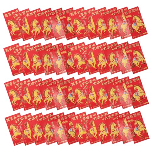 FONDOTIN 300 Stk. Rote Umschläge Chinesisches Neujahr Hongbao mit Pferdemotiv Robuste Geldumschläge für Frühlingsfest Familienfeiern und Firmenpartys Kreative Glücksbriefumschläge FONDOTIN 300 Stk. Rote Umschläge Chinesisches Neujahr Hongbao mit Pferdemotiv Robuste Geldumschläge für Frühlingsfest Familienfeiern und Firmenpartys Kreative Glücksbriefumschläge von FONDOTIN
