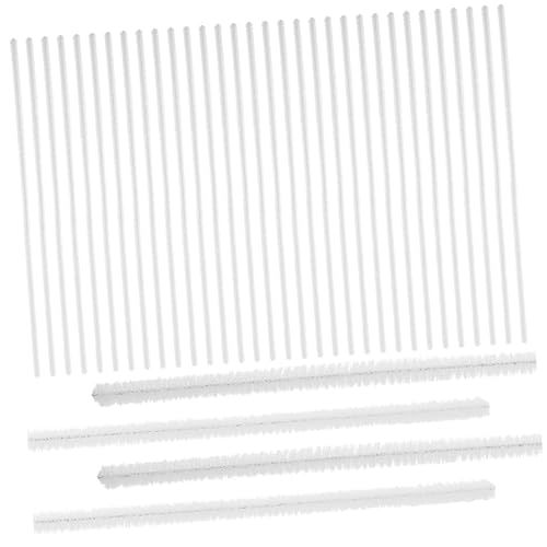 FONDOTIN 300 Stück Chenille Stems Weiß DIY Basteldraht Handgefertigte Flexible Pfeifenreiniger Bastelzubehör zum Formen von Figuren und Dekorationen für Kreative Projekte von FONDOTIN