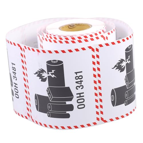 FONDOTIN 300 Stück Lithiumbatterie Warnetiketten Selbstklebende Haftetiketten für Versand und Transport von Lithium ionen akkus Sicherheitsaufkleber für Gefahrgut FONDOTIN 300 Stück Lithiumbatterie Warnetiketten Selbstklebende Haftetiketten für Versand und Transport von Lithium ionen akkus Sicherheitsaufkleber für Gefahrgut von FONDOTIN