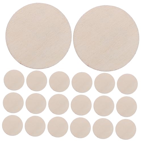 FONDOTIN 300 Stück Unfertige Runde Holzscheiben Naturbelassen Blanko Holzscheiben zum Basteln Diy Dekoration Malerei Hochzeit Ornamente von FONDOTIN