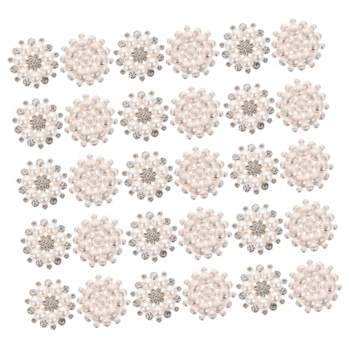FONDOTIN 30Stücke Perlen DIY Legierungszubehör für Kleidung und Haarschmuck Hochwertiges Bastelmaterial für Hochzeitsdekoration und Projekte von FONDOTIN