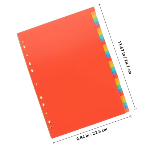 FONDOTIN 31 Blatt Teiliges Register mit Löchern Bunte Trennblätter für Ordner und Notizbücher Vielseitige Indexkarten für Schule und Büro Stabiler Aktenordner Trenner FONDOTIN 31 Blatt Teiliges Register mit Löchern Bunte Trennblätter für Ordner und Notizbücher Vielseitige Indexkarten für Schule und Büro Stabiler Aktenordner Trenner von FONDOTIN