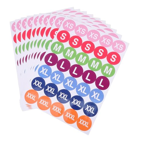 FONDOTIN 350 Stück Bunte Selbstklebende Größenetiketten für Kleidung Runde Farbcodierte Aufkleber Xs bis Xxxl für T shirts Pullover Hosen Einfaches Anbringen an Kleiderbügeln und Taschen FONDOTIN 350 Stück Bunte Selbstklebende Größenetiketten für Kleidung Runde Farbcodierte Aufkleber Xs bis Xxxl für T shirts Pullover Hosen Einfaches Anbringen an Kleiderbügeln und Taschen von FONDOTIN
