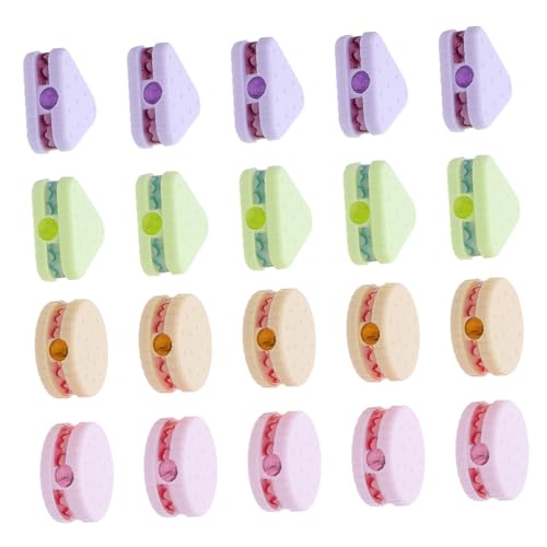 FONDOTIN 36 Stück Teiliges Kawaii Cookie-form Anspitzer Manueller Mini-bleistiftspitzer für Schnelles Zuverlässiges Schleifen Kreative Schulmaterialien für Klassenpreise und Kunstprojekte von FONDOTIN