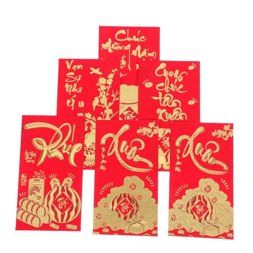 FONDOTIN 36 Stück Teiliges Vietnamesische Neujahrsumschläge Rote Lunar Year Geldumschläge mit Traditionellem Design Stabile Papierqualität für Frühlingsfest Familienfeiern und FONDOTIN 36 Stück Teiliges Vietnamesische Neujahrsumschläge Rote Lunar Year Geldumschläge mit Traditionellem Design Stabile Papierqualität für Frühlingsfest Familienfeiern und von FONDOTIN
