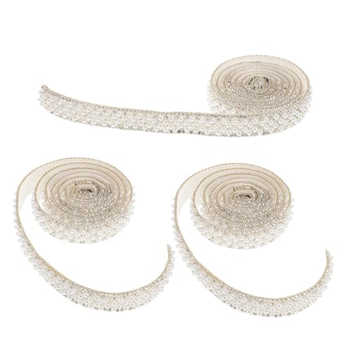 FONDOTIN 3Rollen Perlen Strassband Selbstklebend Glänzendes Perlenschmuck Dekoband für DIY Hochzeit Geburtstag Party Accessoires Vielseitiges Bastelband für Kleidung Schuhe Gürtel FONDOTIN 3Rollen Perlen Strassband Selbstklebend Glänzendes Perlenschmuck Dekoband für DIY Hochzeit Geburtstag Party Accessoires Vielseitiges Bastelband für Kleidung Schuhe Gürtel von FONDOTIN