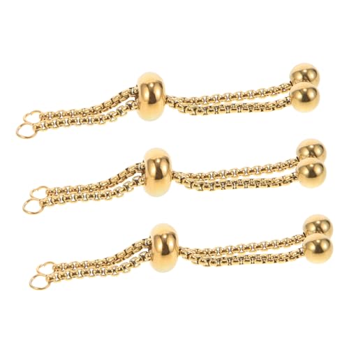 FONDOTIN 3Stücke Armbandverlängerungsketten Verstellbar mit Kugelenden für DIY Schmuckherstellung und Reparatur Langlebig und Glänzend von FONDOTIN