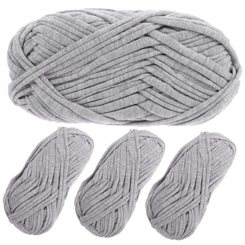 FONDOTIN 4 Rollen Dickes Polyester Strickgarn zum Häkeln und Handarbeiten Weiches Reißfestes DIY Garn für Taschen Kissen Decken Geeignet für Handstrickprojekte und Heimdekoration von FONDOTIN