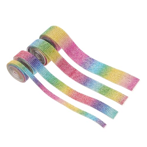 FONDOTIN 4 Rollen Selbstklebendes Strassband Glitzerndes Kristall diamant band für DIY Kleidung Handyhüllen Dekoration Vielseitig Haftend Textilien Party Hochzeit von FONDOTIN
