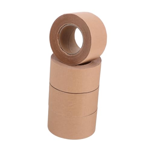 FONDOTIN 4 Rollen Wasseraktiviertes Packband Schreibbares Kraftpapier Selbstklebend Reißfest Temperaturbeständig Für Versandkartons Verpackung Umzug FONDOTIN 4 Rollen Wasseraktiviertes Packband Schreibbares Kraftpapier Selbstklebend Reißfest Temperaturbeständig Für Versandkartons Verpackung Umzug von FONDOTIN
