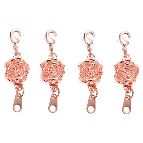 FONDOTIN 4 STÜCKE Teiliges Schmuck Kettenverlängerung Langlebiger DIY Schmuckverbinder Einfache Montage Passend für Halsketten und Armbänder Dekorative Schmuckverlängerung Roségold FONDOTIN 4 STÜCKE Teiliges Schmuck Kettenverlängerung Langlebiger DIY Schmuckverbinder Einfache Montage Passend für Halsketten und Armbänder Dekorative Schmuckverlängerung Roségold von FONDOTIN