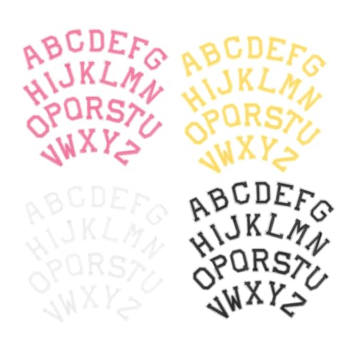 FONDOTIN 4 Sätze Bügelbilder Buchstaben Patches Alphabet Aufnäher zum Aufbügeln Bunte Bestickte Applikationen zum Dekorieren und Reparieren von Kleidung Jeans Taschen Hüten FONDOTIN 4 Sätze Bügelbilder Buchstaben Patches Alphabet Aufnäher zum Aufbügeln Bunte Bestickte Applikationen zum Dekorieren und Reparieren von Kleidung Jeans Taschen Hüten von FONDOTIN