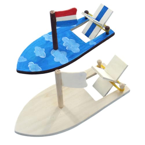 FONDOTIN 4 Satz Teiliges DIY Holz Segelboot Bastelset Dickes Zeichenset Blankes Holzmaterial Stabiles Leichtes Modell Inklusive Montagematerial für Schule und Kreative Heimprojekte von FONDOTIN