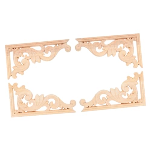 FONDOTIN 4 Stck Teiliges Holzapplikationen für Möbel Geschnitzte Eckornamente Massivem Holz Einfache Montage Stabile Holzverzierung für Schrank und Möbeldekoration FONDOTIN 4 Stck Teiliges Holzapplikationen für Möbel Geschnitzte Eckornamente Massivem Holz Einfache Montage Stabile Holzverzierung für Schrank und Möbeldekoration von FONDOTIN