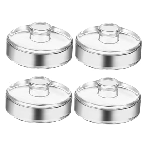 FONDOTIN 4 Stück Einmachglas schwere Steine Glasfermentiergewichte Glasgewichte zum Gären Gärvorräte Glasgewichte zum Fermentieren mit breiter Öffnung Mustergewichte aus Glas zum Nähen Weiß von FONDOTIN