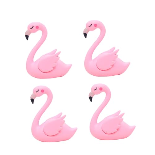 FONDOTIN 4 Stück Flamingo Tortendeko aus Kunststoff mit Ausgebreiteten Flügeln Niedliche Kuchendekoration und Vielseitiger Flamingo Schmuck für Auto Tisch und Party Farbenfrohe von FONDOTIN