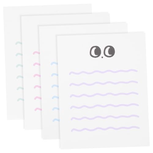 FONDOTIN 4 Stück Praktischer Teiliges Memo Pad mit Farben Glattes Tragbares Notizblock Papier für Schüler zum Schreiben Planen Erinnern und To Do Listen und Leicht Transportierbar von FONDOTIN