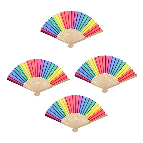 FONDOTIN 4 Stück Regenbogen Klappfächer aus Fächer für Tanz und Kreative Aktivitäten Hochwertige Verarbeitung Tragbar und Langlebig FONDOTIN 4 Stück Regenbogen Klappfächer aus Fächer für Tanz und Kreative Aktivitäten Hochwertige Verarbeitung Tragbar und Langlebig von FONDOTIN