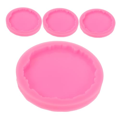 FONDOTIN 4 Stück Runde Silikonform für Untersetzer in Rosa Langlebige Epoxidharz-gießform Wiederverwendbar Schützt Oberflächen für DIY-kerzenhalter und Schmuckhalter zu Hause FONDOTIN 4 Stück Runde Silikonform für Untersetzer in Rosa Langlebige Epoxidharz-gießform Wiederverwendbar Schützt Oberflächen für DIY-kerzenhalter und Schmuckhalter zu Hause von FONDOTIN