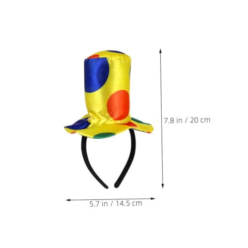 FONDOTIN 4 Stück Teiliges Clown Stirnband Buntes Lustiges Clown Kopfschmuck Leichtes Kopfbedeckung für Halloween Karneval Geburtstagspartys Passend für Damen und Herren von FONDOTIN